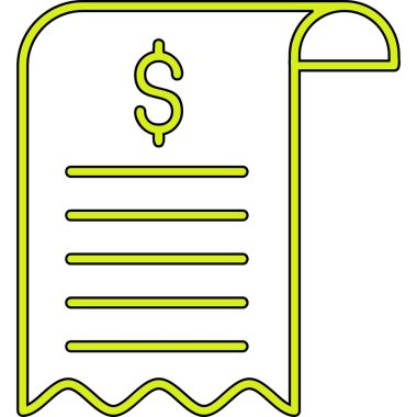 Bill simgesi, vektör illüstrasyonu basit tasarım