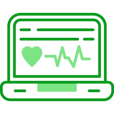 Düz biçimli kardiyoloji simgesi 