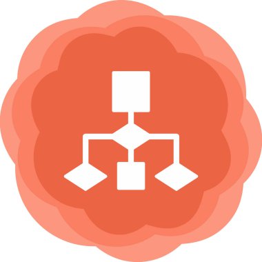 Akış Çizelgesi simgesi, vektör illüstrasyonu             