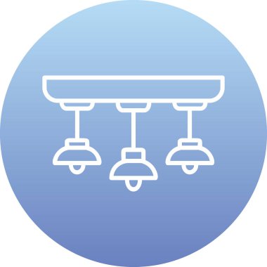 Asılı Lambalar simgesinin vektör illüstrasyonu           