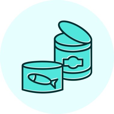 Konserve yemek ikonu. Web için basit illüstrasyon simgesi