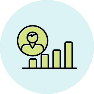 Kariyer Tanıtımı web simgesi vektör illüstrasyonu