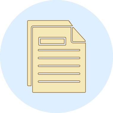 Belge. Web simgesi basit illüstrasyon