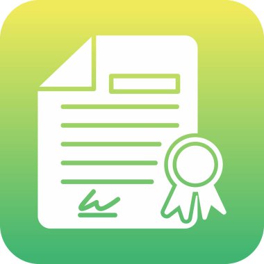 Diploma simgesi, vektör illüstrasyonu basit tasarım