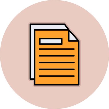 Belge. Web simgesi basit illüstrasyon