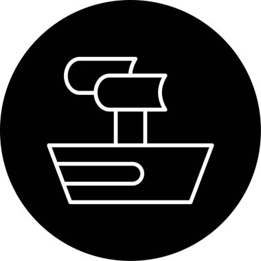 Trireme web simgesi vektör illüstrasyonu