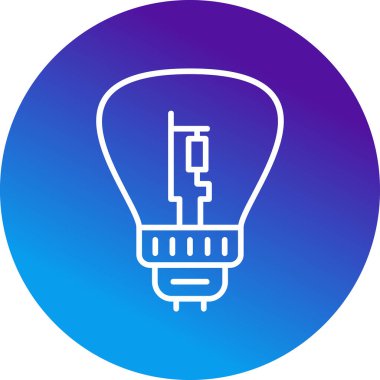 Ampul simgesi. vektör illüstrasyonu 