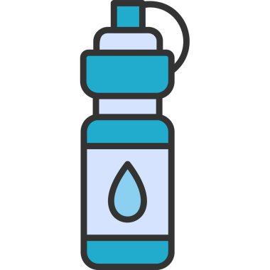 Su şişesi. Web simgesi basit illüstrasyon