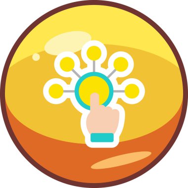 Etkileşimli web simgesi vektör illüstrasyonu