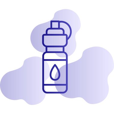 Su şişesi. Web simgesi basit illüstrasyon