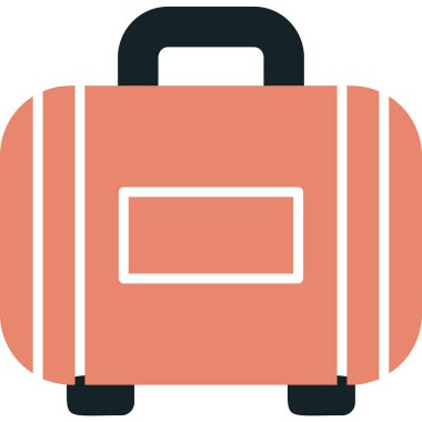 Bavul web simgesi, vektör çizim