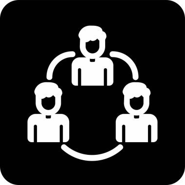 takım çalışması ikon vektör illüstrasyonu 