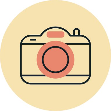 kamera simgesi, vektör illüstrasyonu basit tasarım