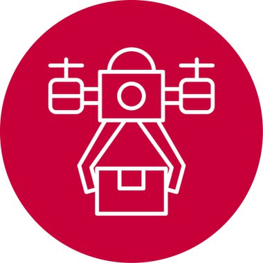 Drone simgesi vektör illüstrasyon tasarımı