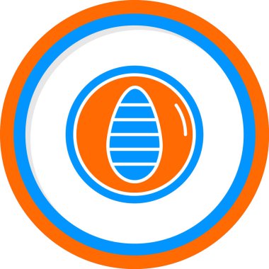 İpek koza simgesi, vektör illüstrasyonu basit tasarım