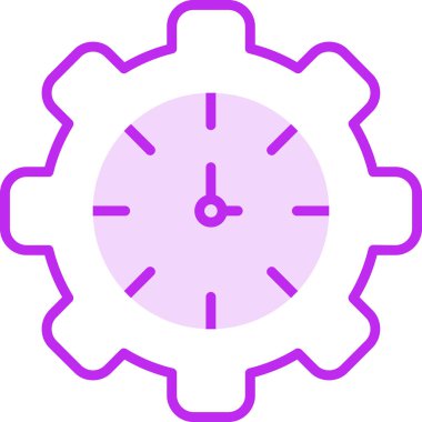 zaman yönetimi simgesi, vektör illüstrasyonu basit tasarım