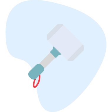 Çekiç ağı simgesi, basit vektör illüstrasyonu 