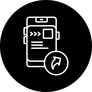 İleri simgesinin vektör illüstrasyonu  