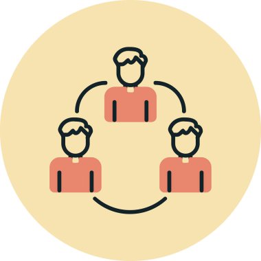 takım çalışması ikon vektör illüstrasyonu 