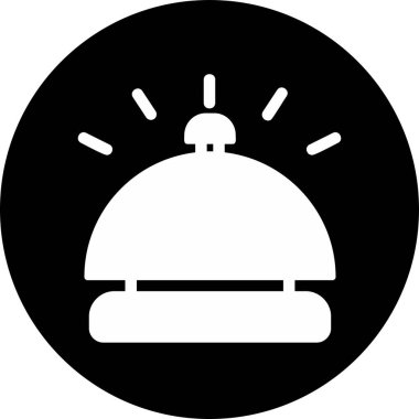 Desk Bell modern simgesinin vektör çizimi            