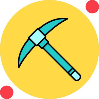 Kazma ağ simgesi, vektör illüstrasyonu                              