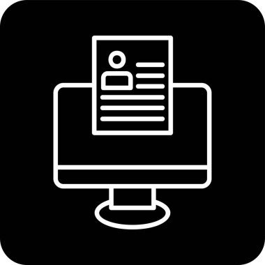 Çevrimiçi Web simgesi, vektör illüstrasyonu