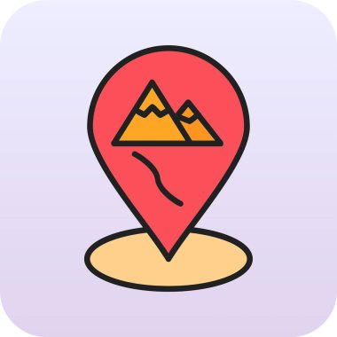 Harita simgesi, konum konsept vektör illüstrasyonu