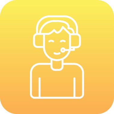 çağrı merkezi operatör simgesi illüstrasyonu 