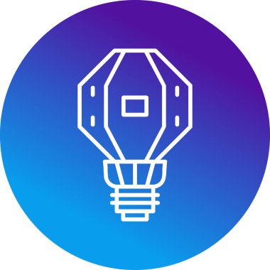 Ampul simgesi, basit vektör illüstrasyonu 