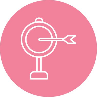 Okun ağ simgesine sahip hedef basit illüstrasyon