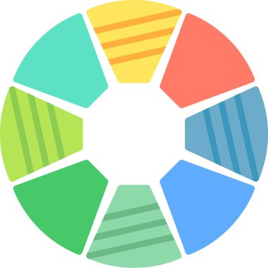 Donut Çizelgesi simgesinin vektör çizimi 