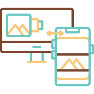 Resim web simgesi, vektör çizim 