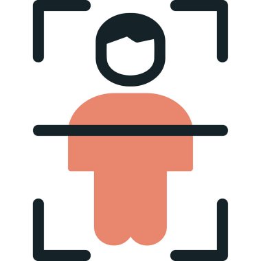 Vücut Tarama Web simgesi, vektör illüstrasyonu