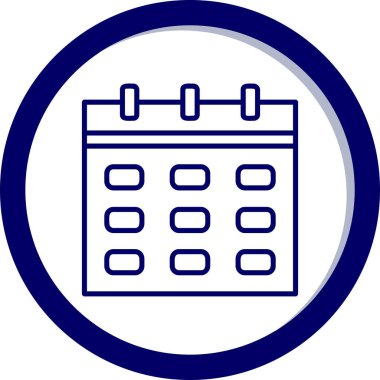 Takvim simgesi, vektör illüstrasyonu basit tasarım