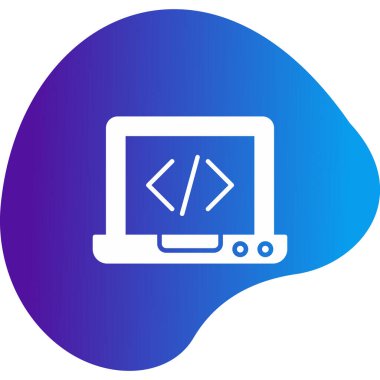 dizüstü bilgisayar simgesi, vektör illüstrasyonu basit tasarım