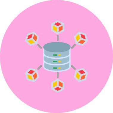 Büyük Veri vektör simgesi, basit illüstrasyon                  