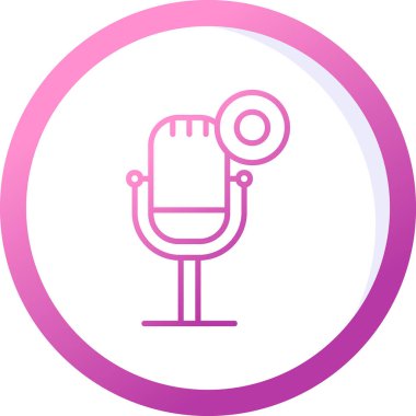 mikrofon simgesi, vektör illüstrasyonu basit tasarım