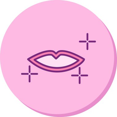 dudak simgesi web basit illüstrasyon