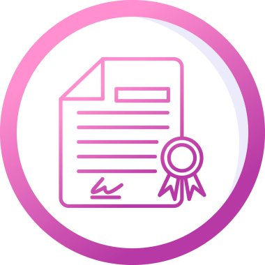 Diploma simgesi, vektör illüstrasyonu basit tasarım