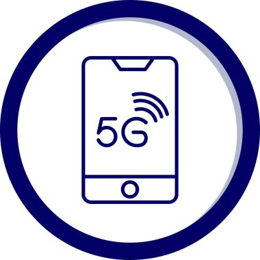 mobil 5g simgesi, vektör illüstrasyonu 