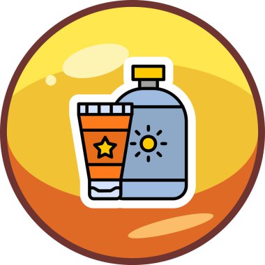 Güneş kremi modern simgesinin vektör illüstrasyonu               