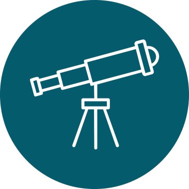 Teleskop. Web simgesi basit illüstrasyon