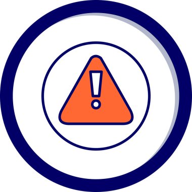 Uyarı vektör çizgisi simgesi, vektör illüstrasyonu 