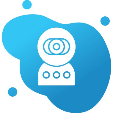 Ip Kamera simgesi, basit vektör illüstrasyonu 