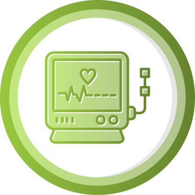 Monitör simgesinin vektör illüstrasyonu 