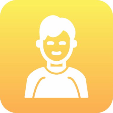 İnsan avatar web simgesi basit illüstrasyon 