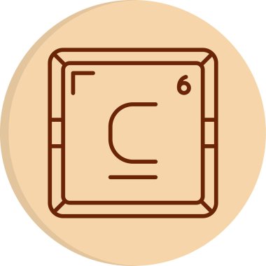 Karbon modern simgesinin vektör illüstrasyonu                      