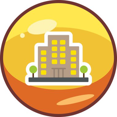 Office Building web simgesi, vektör illüstrasyonu