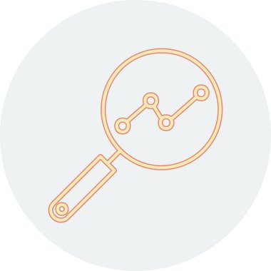 Analitik Araştırma. Web simgesi basit illüstrasyon             