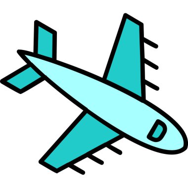  Uçak. Web simgesi basit illüstrasyon